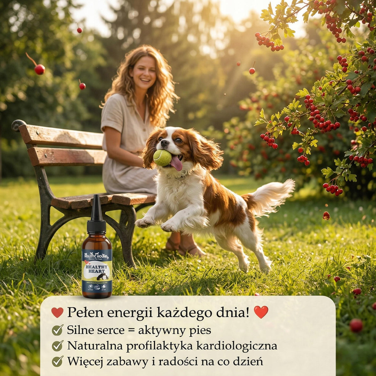 Ziołowy Suplement Na Serce Psa | Krążenie i Wydolność | Naturalny 50ml