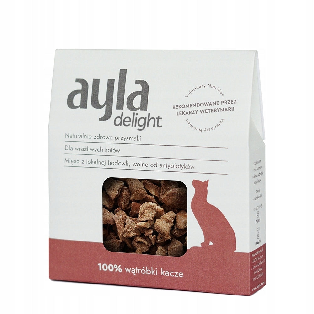 AYLA Delight Wątróbki kacze - liofilizowane przysmaki dla kota 28g