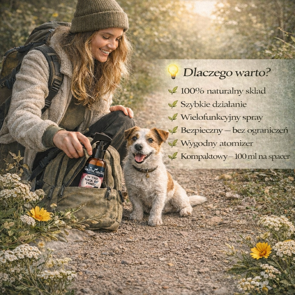 Holistic | Ziołowy Spray Na Rany Dla Psa| Otarcia Zadrapania | BIO Wegański