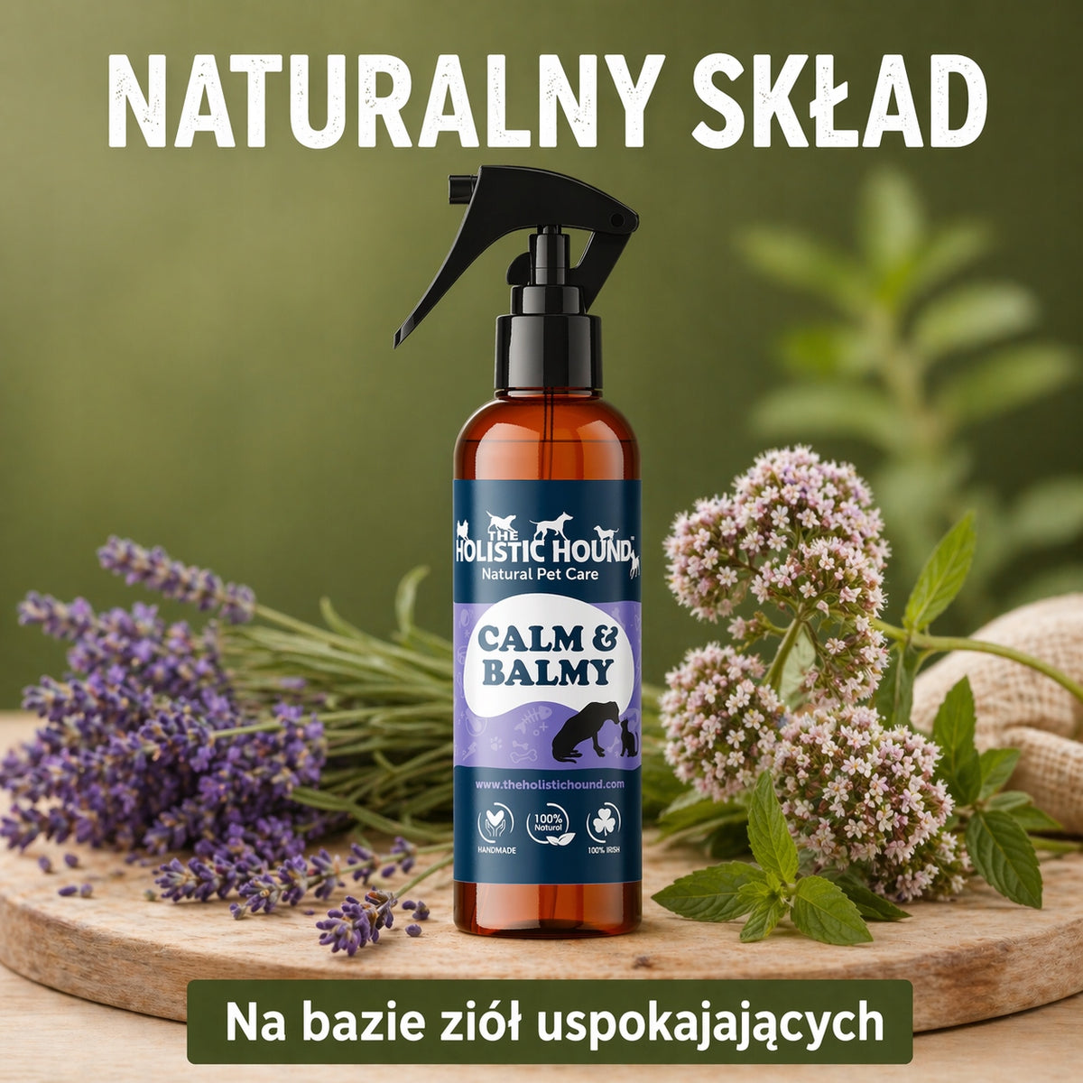 Holistic | Spray Uspokajający Dla Psa i Kota | Na Stres i Lęk | Ziołowy BIO