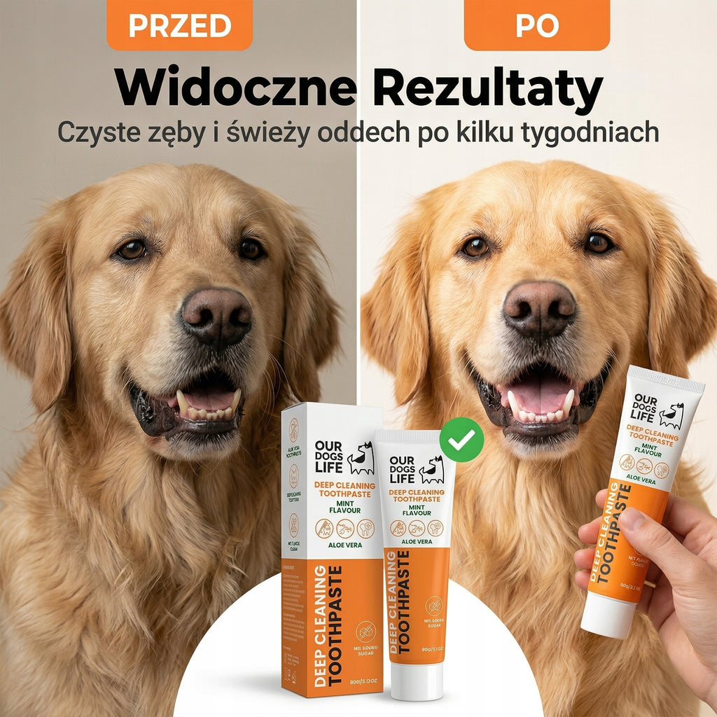 Pasta do Zębów Dla Psa | Głębokie Czyszczenie |Usuwa kamień | Miętowa | 90g