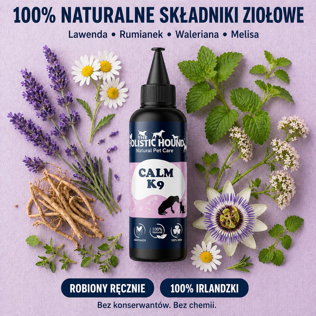 Suplement Uspokajający dla Psa | Na Stres i Lęk | Ziołowy Płyn 500ml