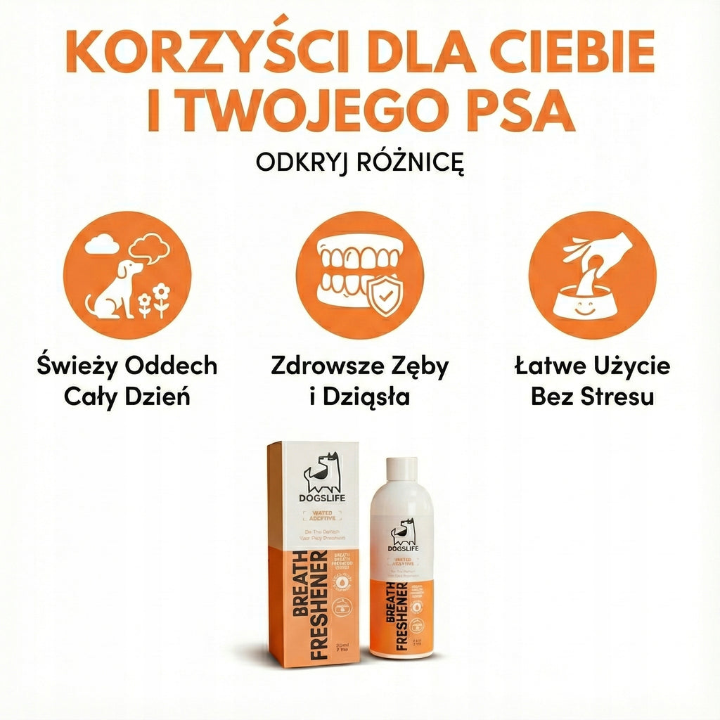 Odświeżacz oddechu Psa Kota Płyn Dentystyczny  Jama ustna 237ml Bezpieczny