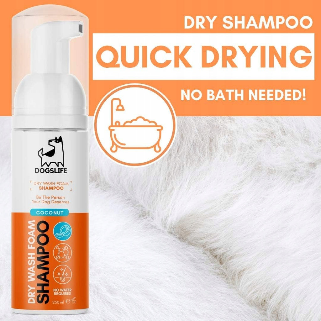 Suchy szampon dla psa + odświeżacz - spray o kokosowym zapachu