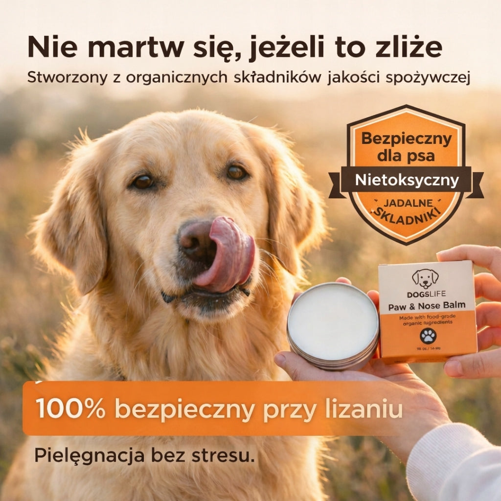 BALSAM do łap i nosa  Naturalny Krem Ochronny dla psa kota 60ml Bezpieczny