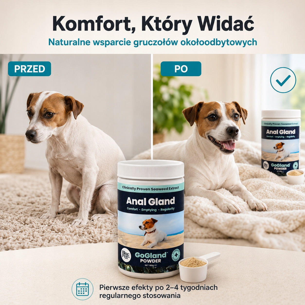 Suplement Na Gruczoły Okołoodbytowe Dla Psa | Z Wodorostów | Proszek 180g