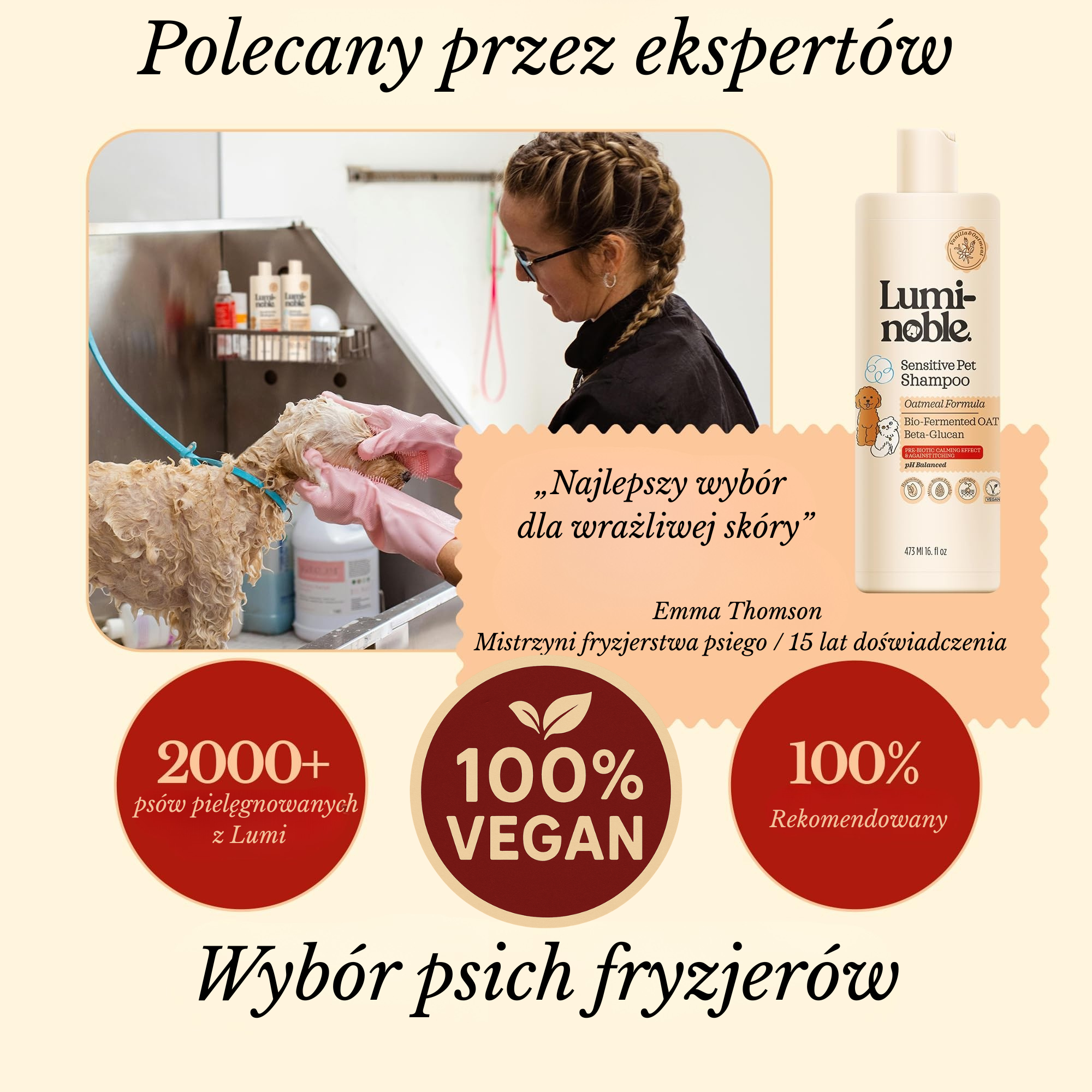 Szampon dla Psa Kota 437ml Wrażliwa skóra Wegański Hipoalergiczny