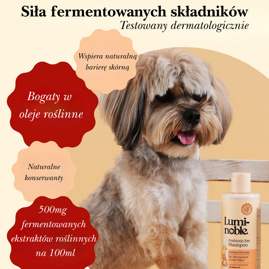 Prebiotyczny szampon dla psów - Hipoalergiczny - Wegański - Lumi-Noble