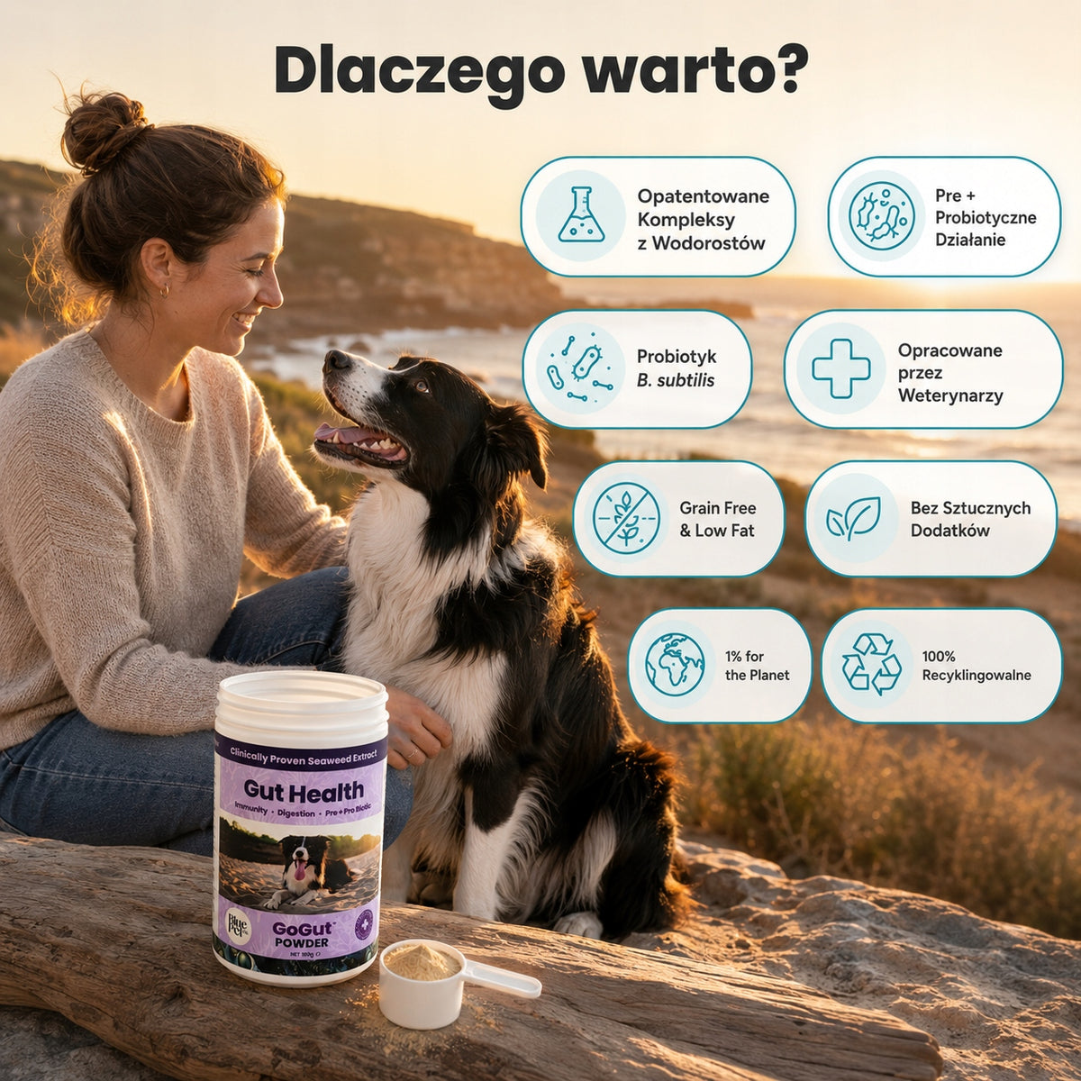 Suplement Na Trawienie i Jelita Dla Psa | Prebiotyk Probiotyk | 180g