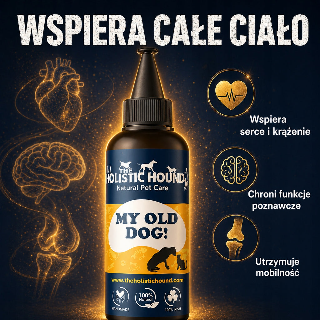 Ziołowy Suplement Dla Starszego Psa | Stawy, Serce, Mózg | 500ml