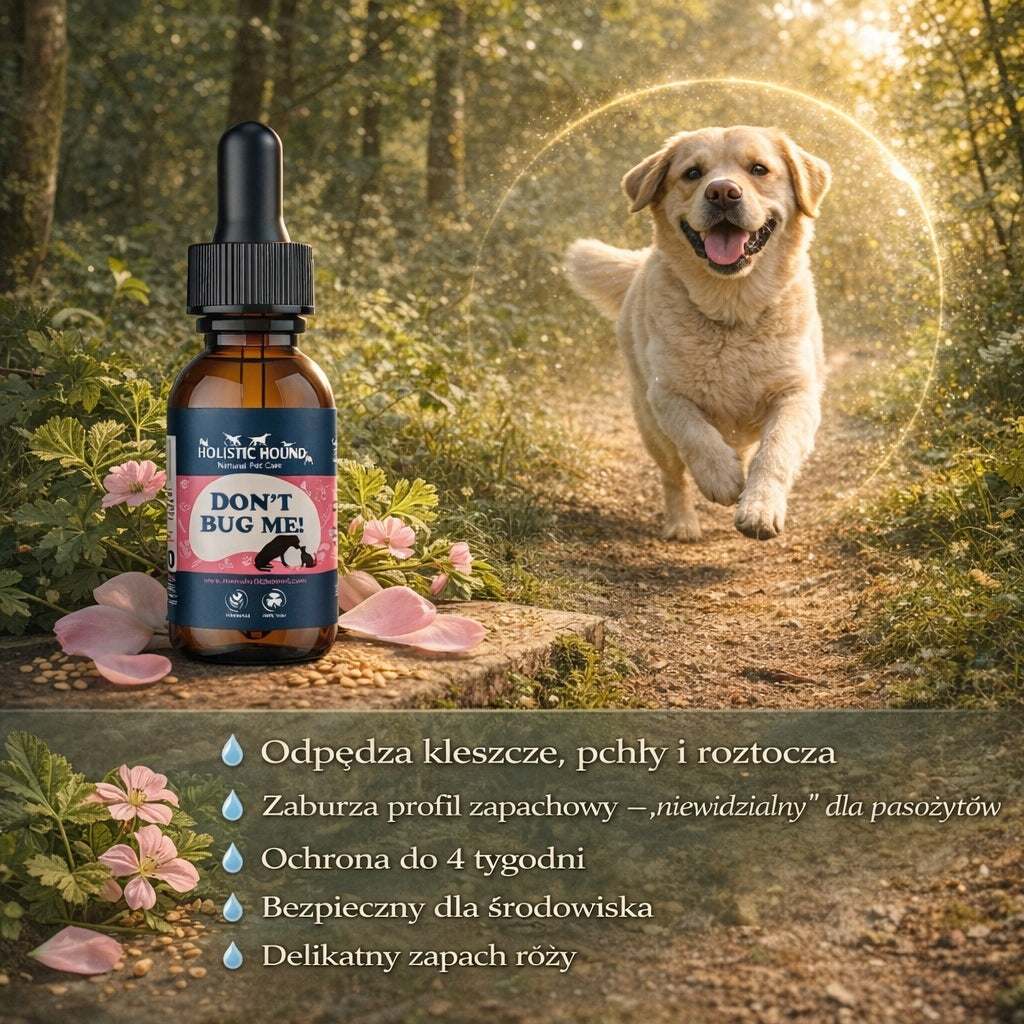 Holistic | Naturalne Krople na Kleszcze Pchły | Bez Chemii dla Psa Kota BIO