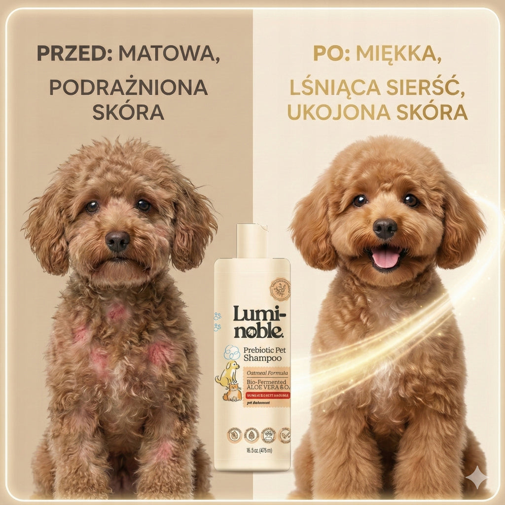 Prebiotyczny szampon dla psów - Hipoalergiczny - Wegański - Lumi-Noble