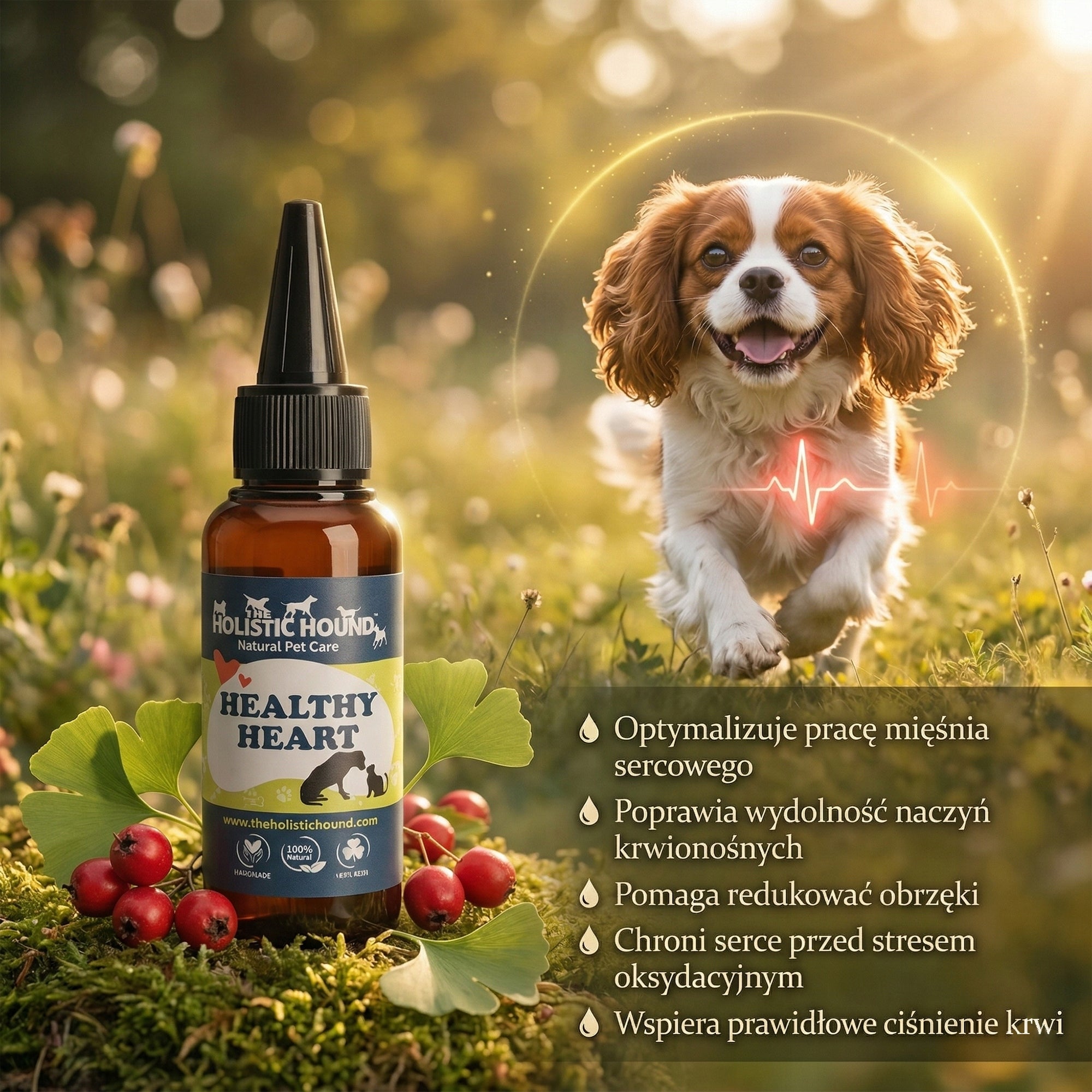 Ziołowy Suplement Na Serce Psa | Krążenie i Wydolność | Naturalny 50ml