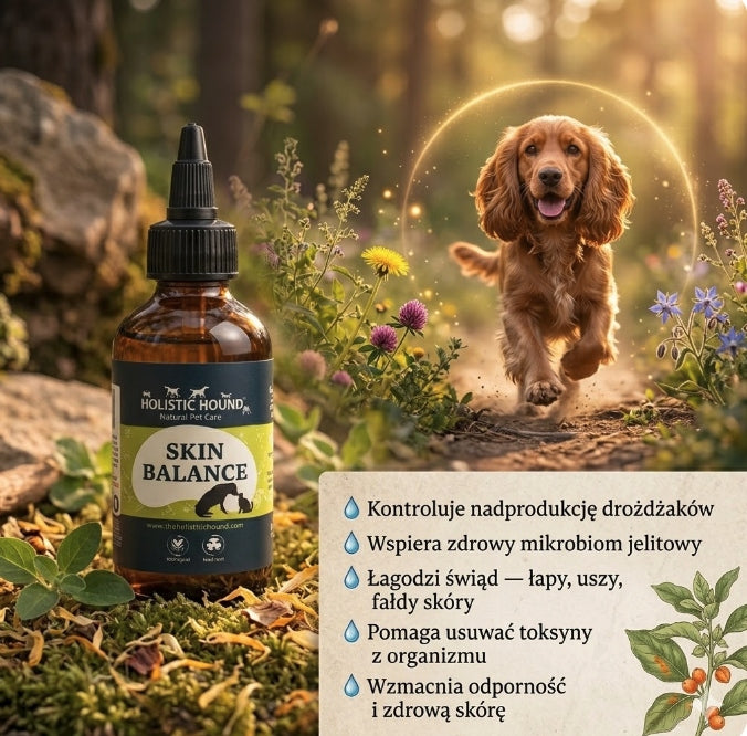 Ziołowy Suplement Na Świąd i Drożdżaki | Zdrowa Skóra Psa Kota | 50ml