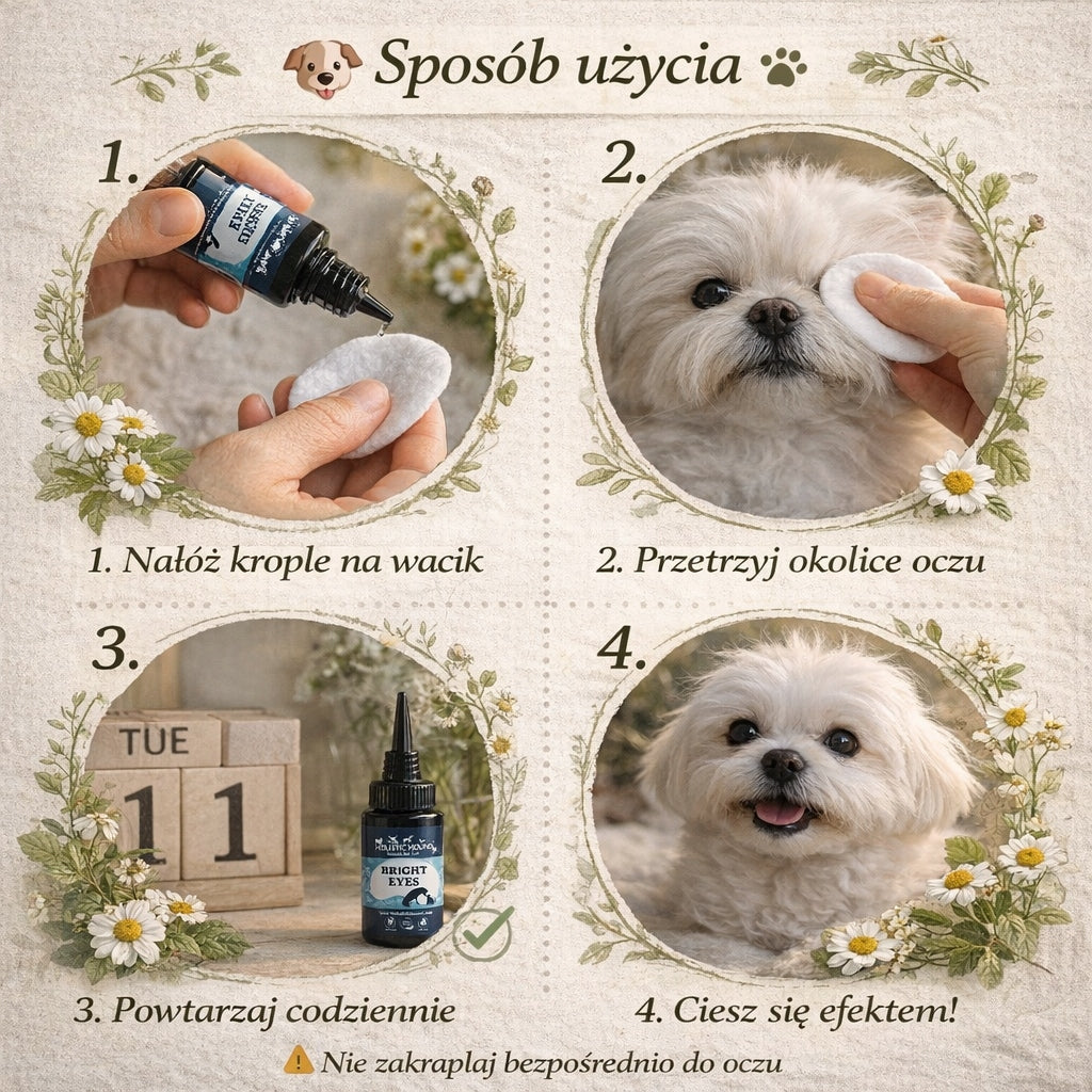 Holistic | Krople Do Oczu Psa i Kota | Zacieki | 100% Naturalne Składniki