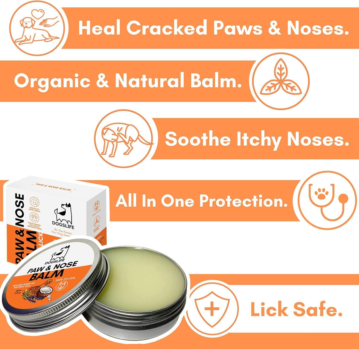 BALSAM do łap i nosa  Naturalny Krem Ochronny dla psa kota 60ml Bezpieczny