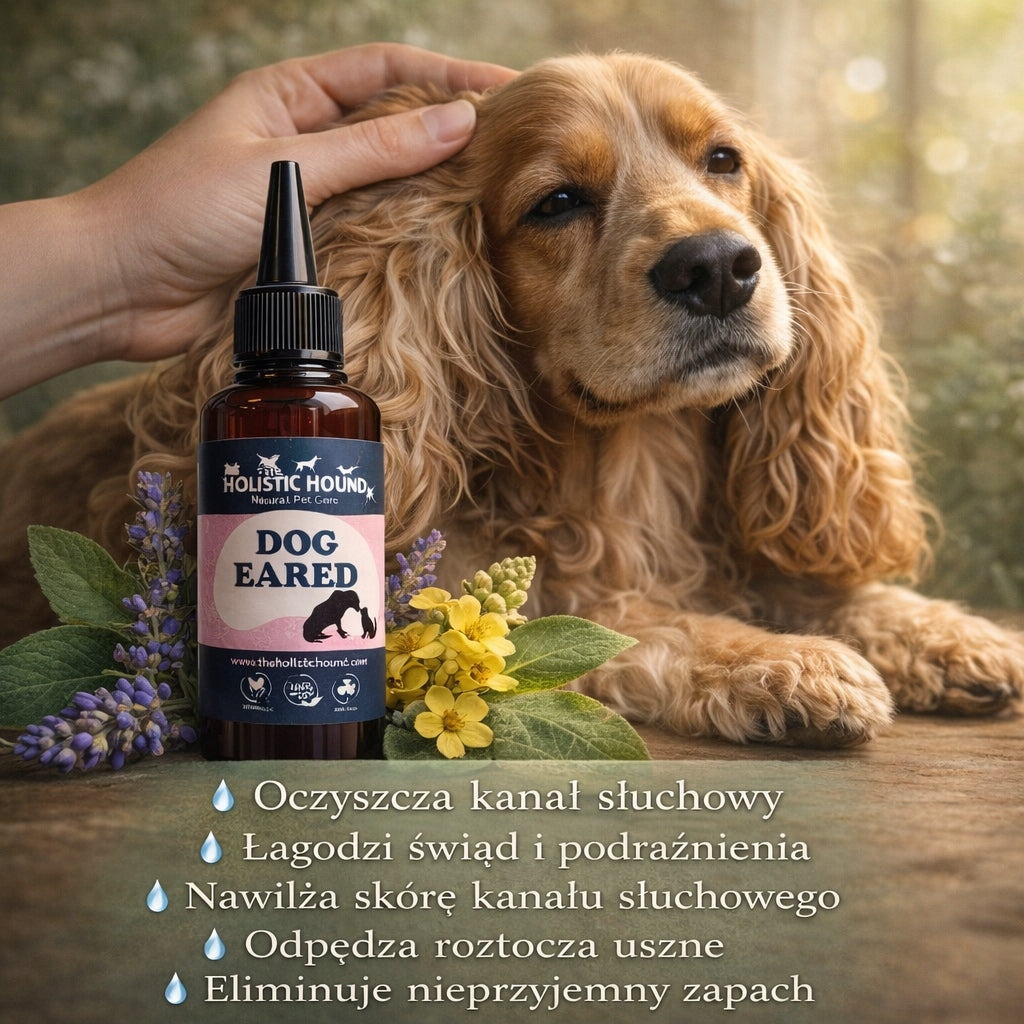Holistic | Płyn do Uszu Psa Kota | Świąd | Brzydki Zapach | Naturalny Skład