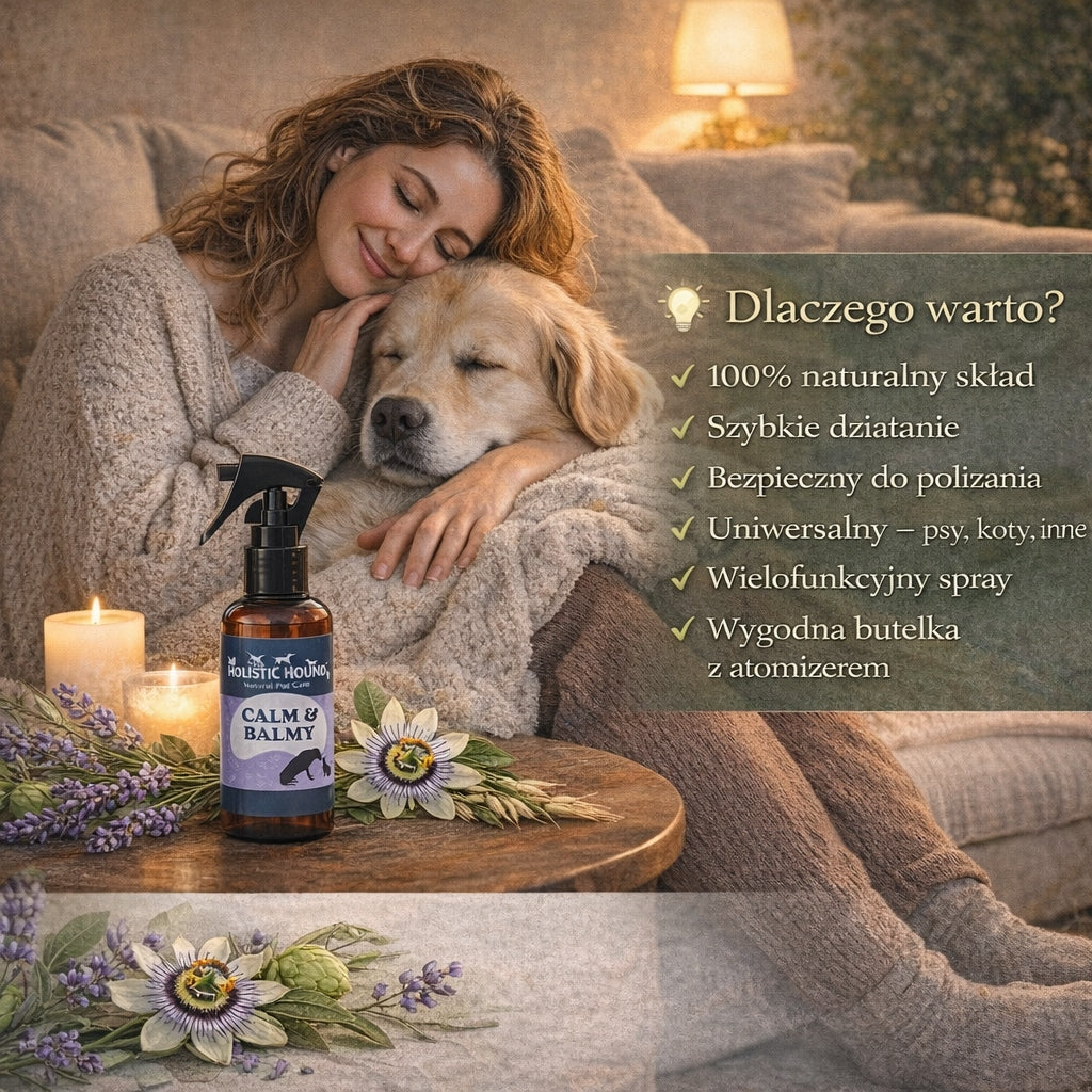 Holistic | Spray Uspokajający Dla Psa i Kota | Na Stres i Lęk | Ziołowy BIO