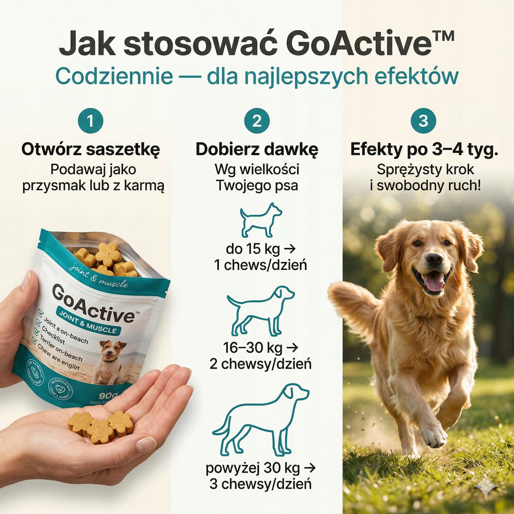 Suplement na stawy i mięśnie psa z alg morskich 30 gryzaków