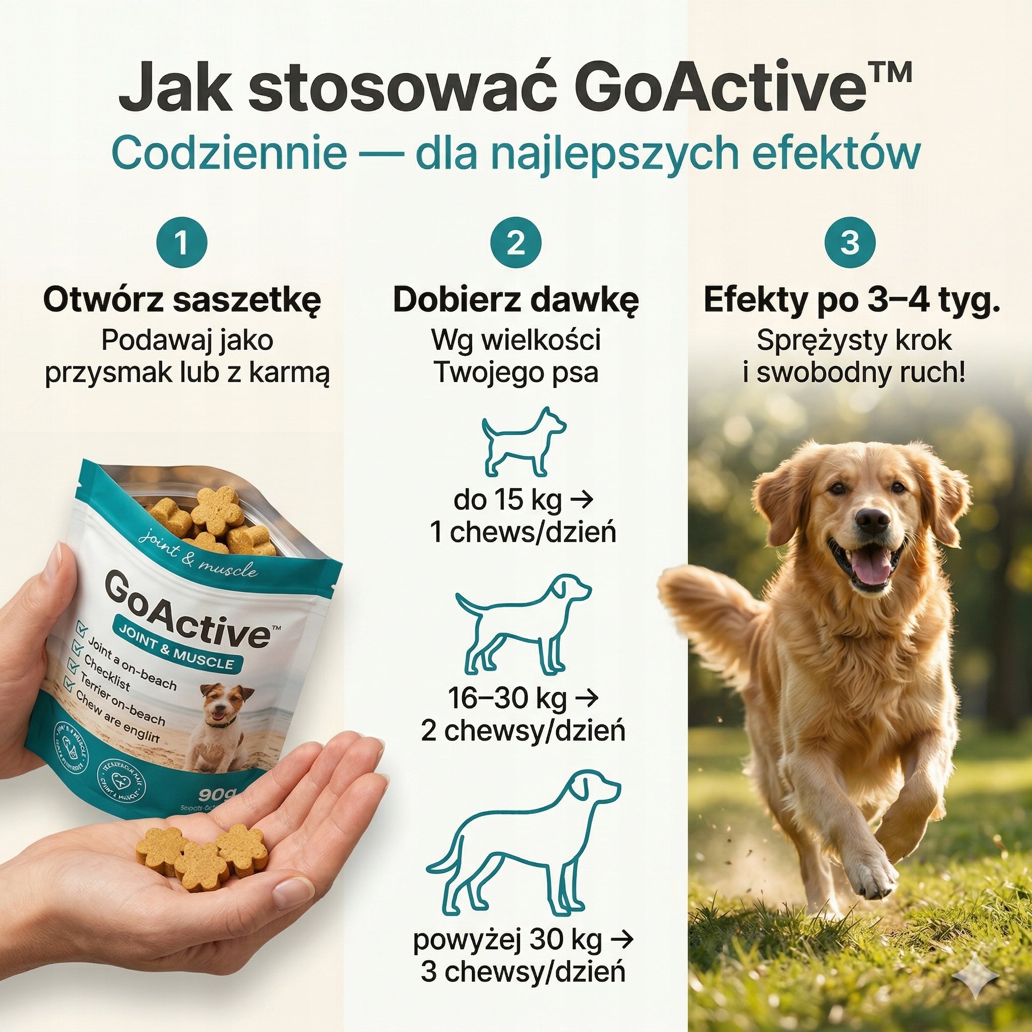 Suplement na stawy i mięśnie psa z alg morskich 30 gryzaków