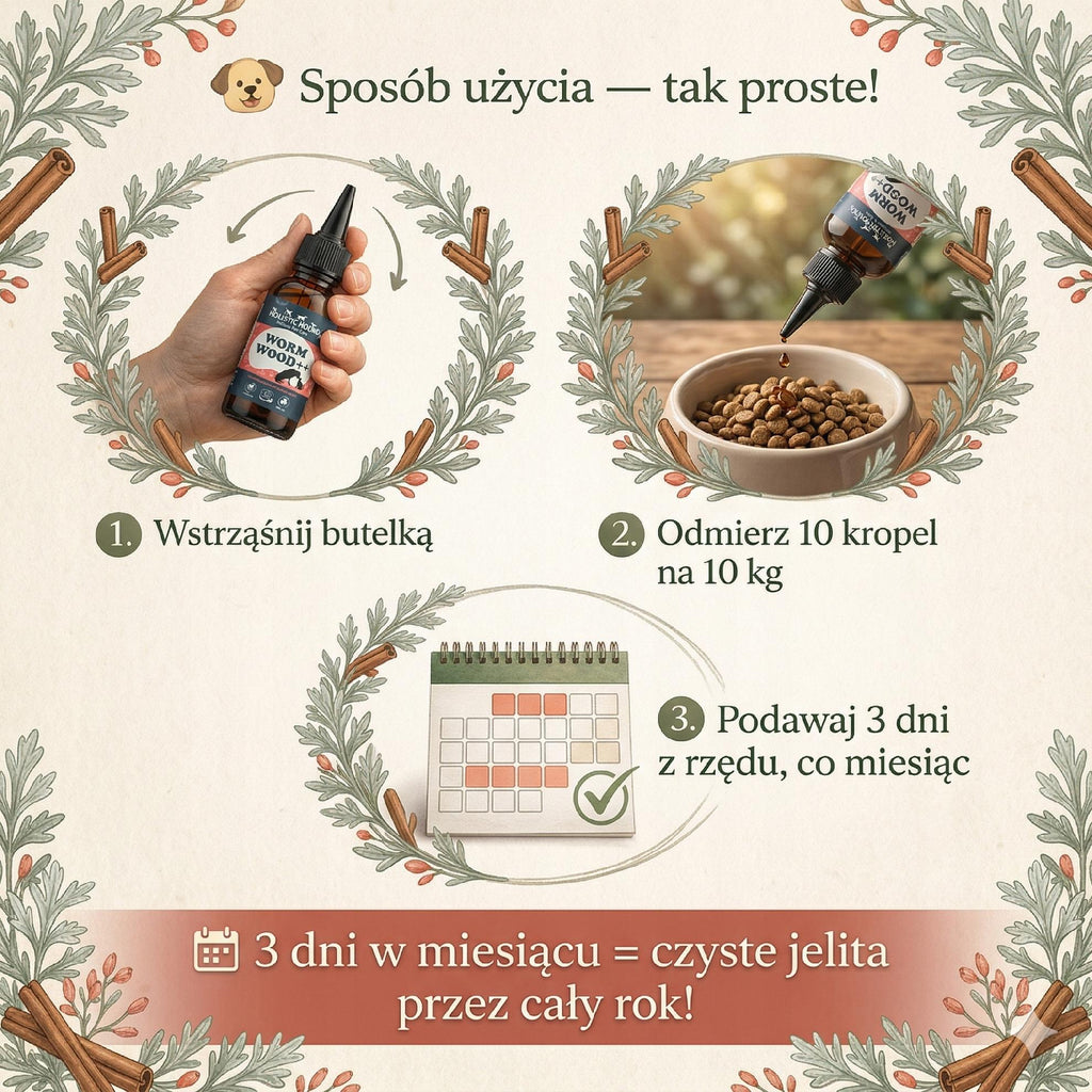 Ziołowy Suplement Na Robaki Psa | Odrobaczanie Naturalne | Bez Chemii