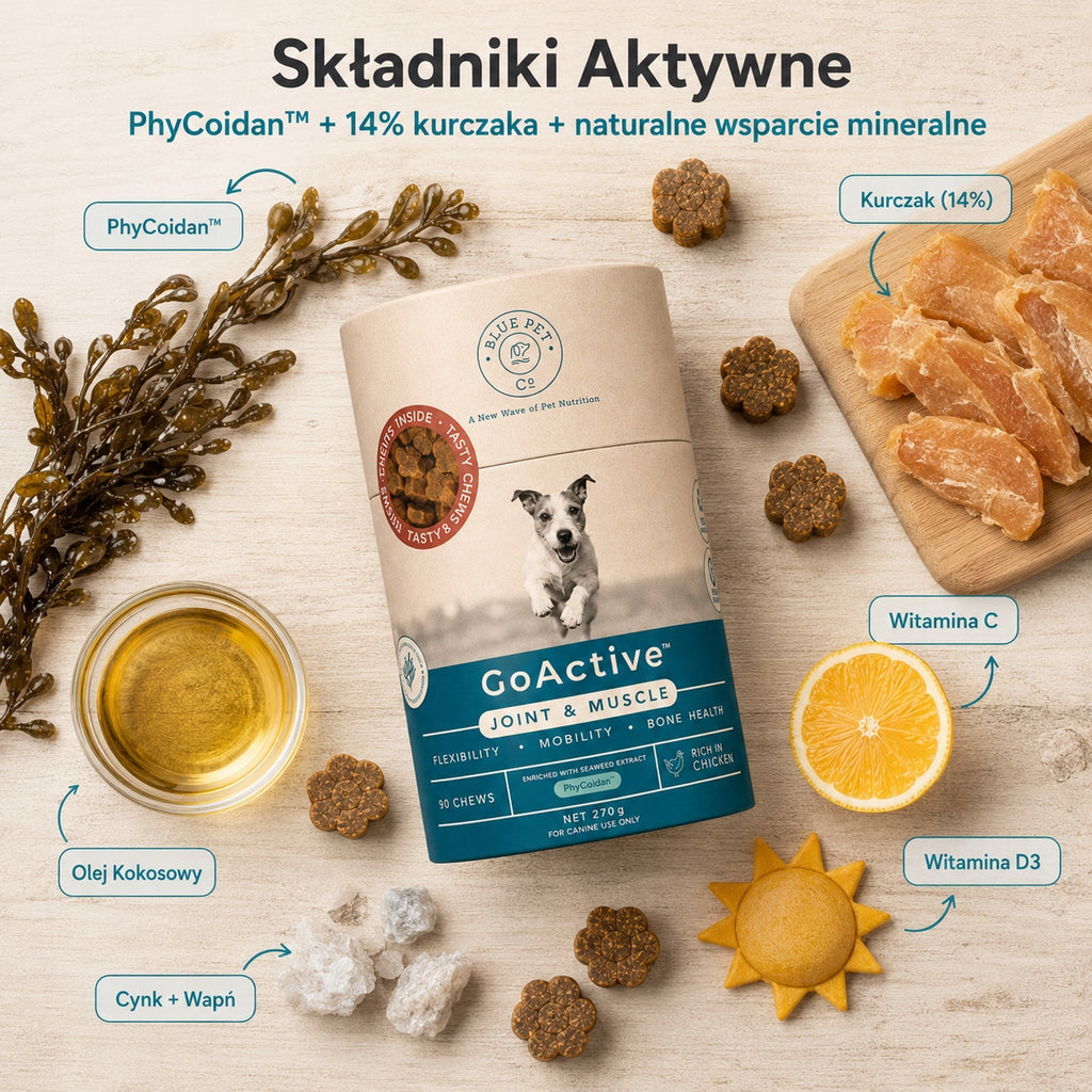 Suplement Na Stawy i Mięśnie Dla Psa | Z Kurczakiem | 270g | 90 Chews