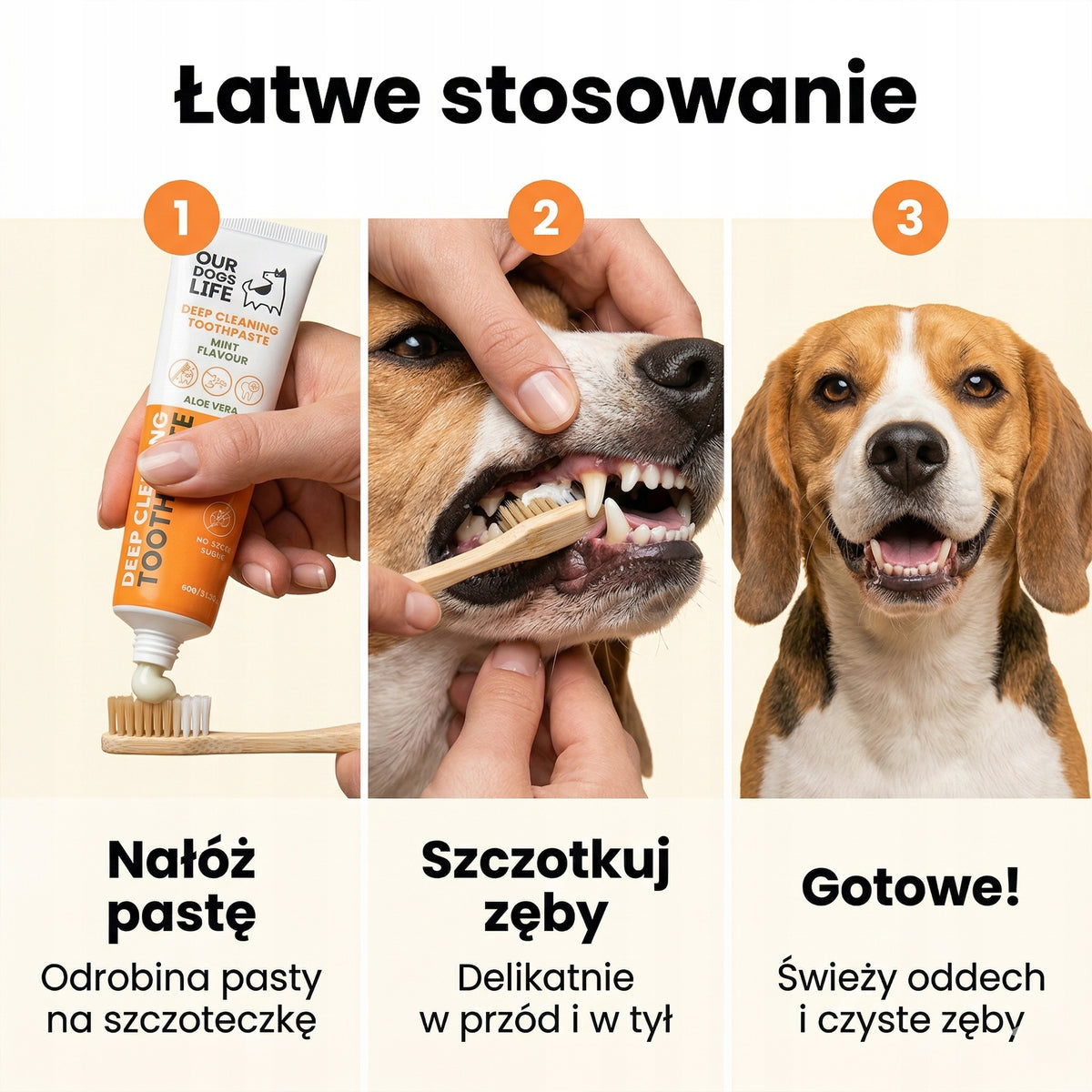 Pasta do Zębów Dla Psa | Głębokie Czyszczenie |Usuwa kamień | Miętowa | 90g