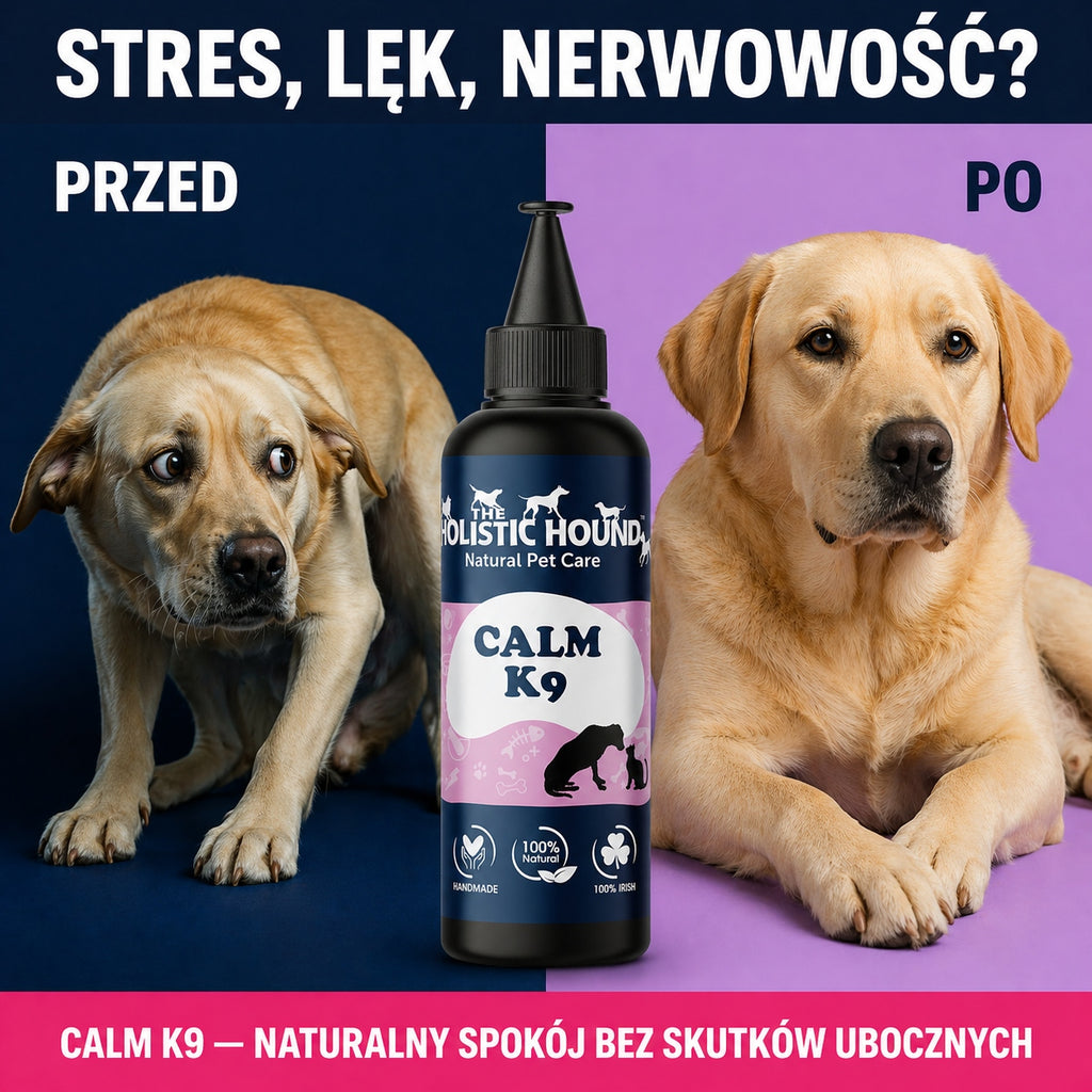 Suplement Uspokajający dla Psa | Na Stres i Lęk | Ziołowy Płyn 500ml