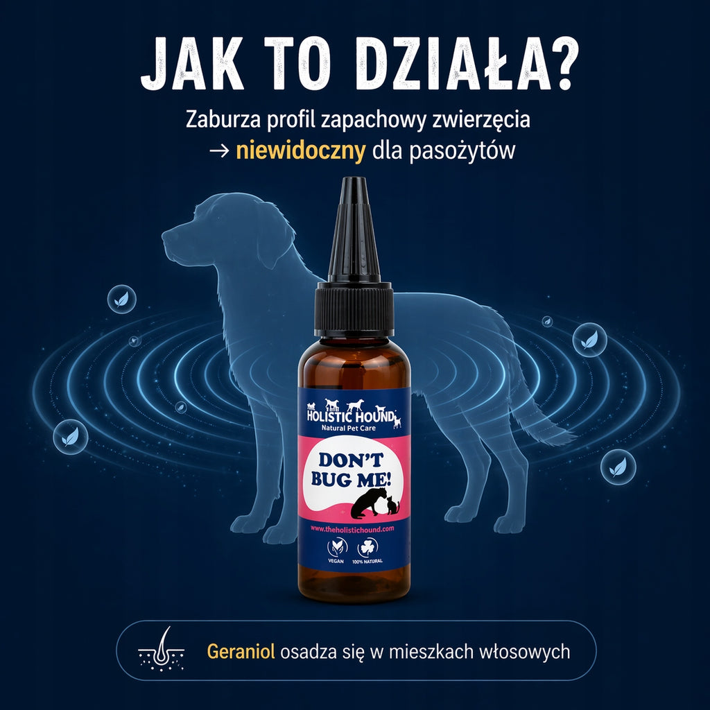 Holistic | Naturalne Krople na Kleszcze Pchły | Bez Chemii dla Psa Kota BIO
