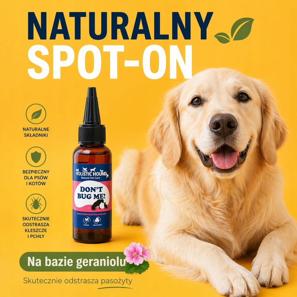 Holistic | Naturalne Krople na Kleszcze Pchły | Bez Chemii dla Psa Kota BIO