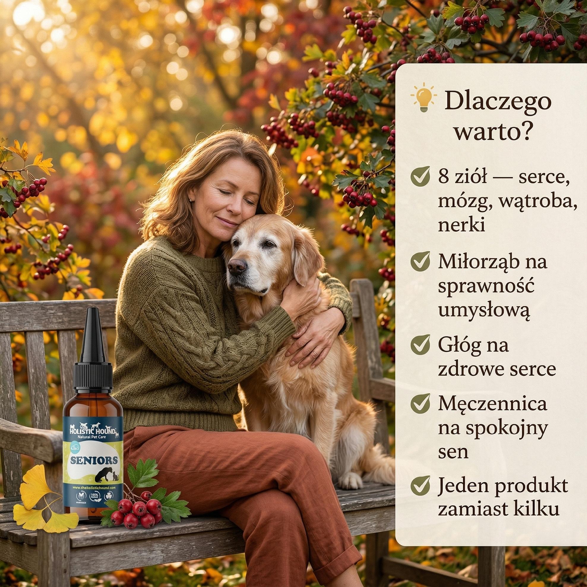 Ziołowy Suplement Dla Starszego Psa | Witalność Serce Mózg | Naturalny
