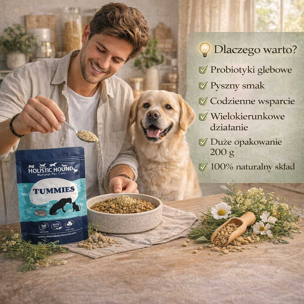 Holistic | Probiotyk Ziołowy Dla Psa | Na Trawienie i Florę Jelitową |BIO