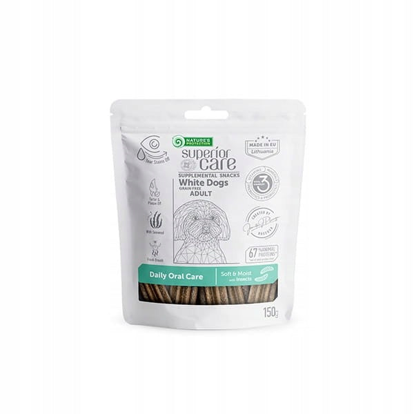 Przysmak Nature's Protection White Dogs Oral Care Owady 150g
