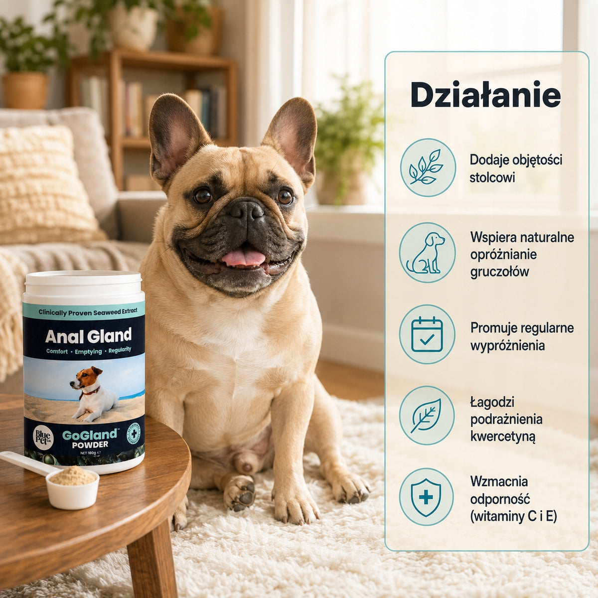 Suplement Na Gruczoły Okołoodbytowe Dla Psa | Z Wodorostów | Proszek 180g