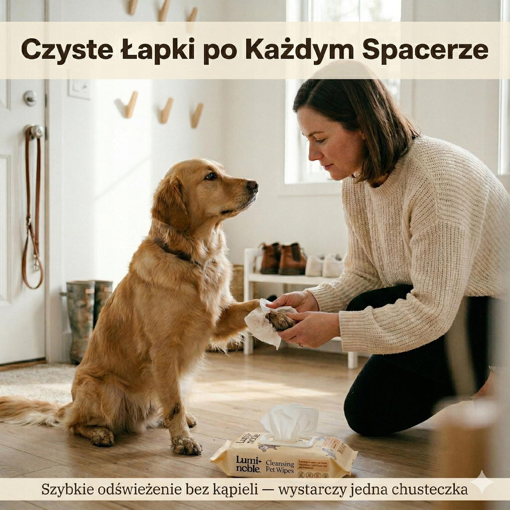 Chusteczki nawilżane dla psa i kota 100szt prebiotyczne hipoalergiczne