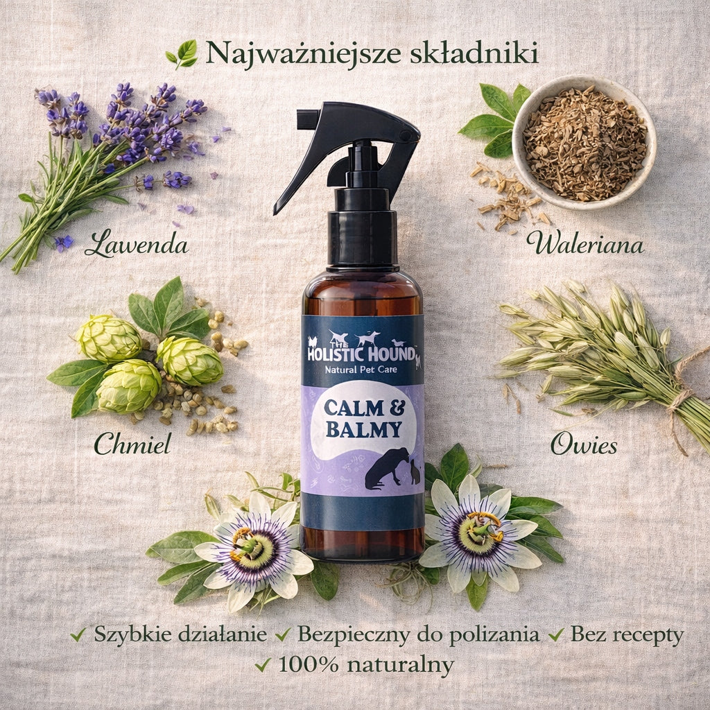 Holistic | Spray Uspokajający Dla Psa i Kota | Na Stres i Lęk | Ziołowy BIO