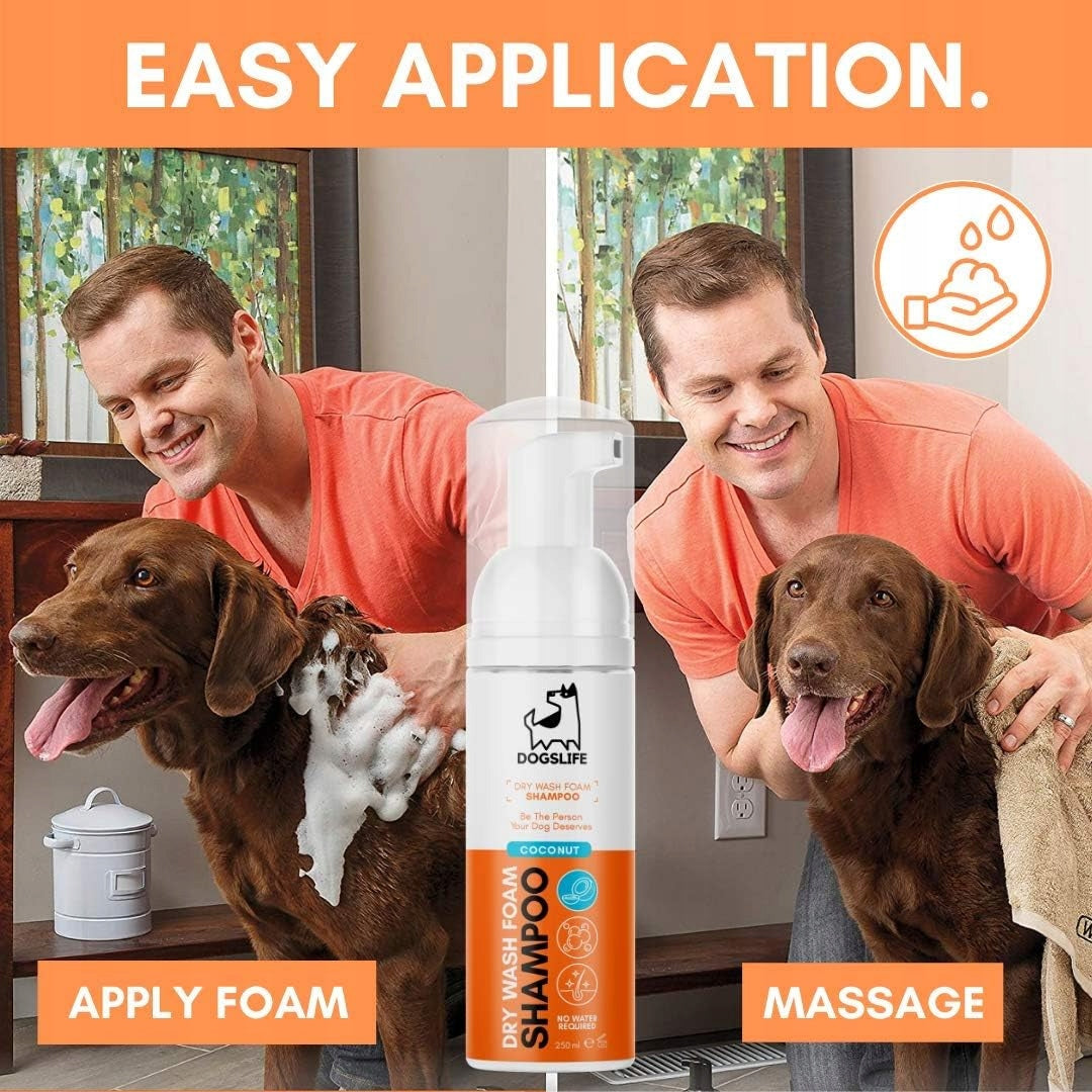 Suchy szampon dla psa + odświeżacz - spray o kokosowym zapachu