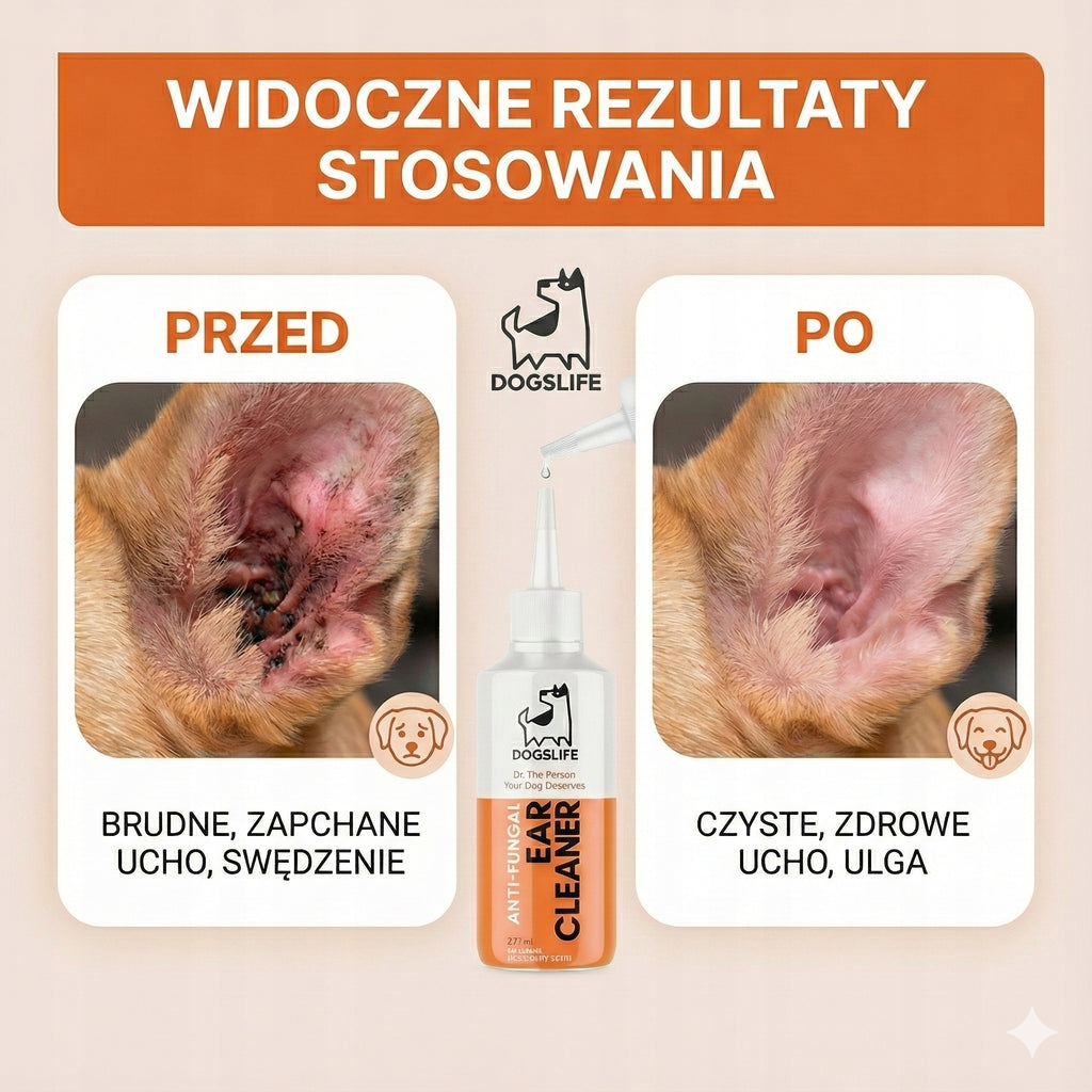 Płyn do Czyszczenia Uszu 237ml  Naturalny peparat dla psa kota ALOES KOKOS