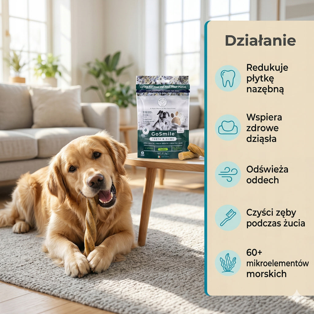 Naturalne patyczki dentystyczne dla psa z alg morskich 14 szt Dental Sticks