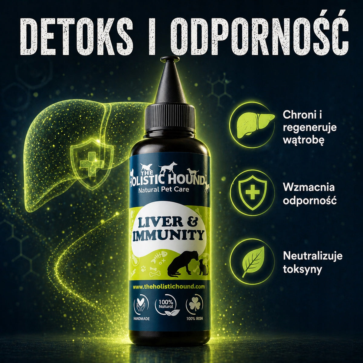 Suplement Na Wątrobę i Odporność Dla Psa | Omega 3 i Zioła | 500ml