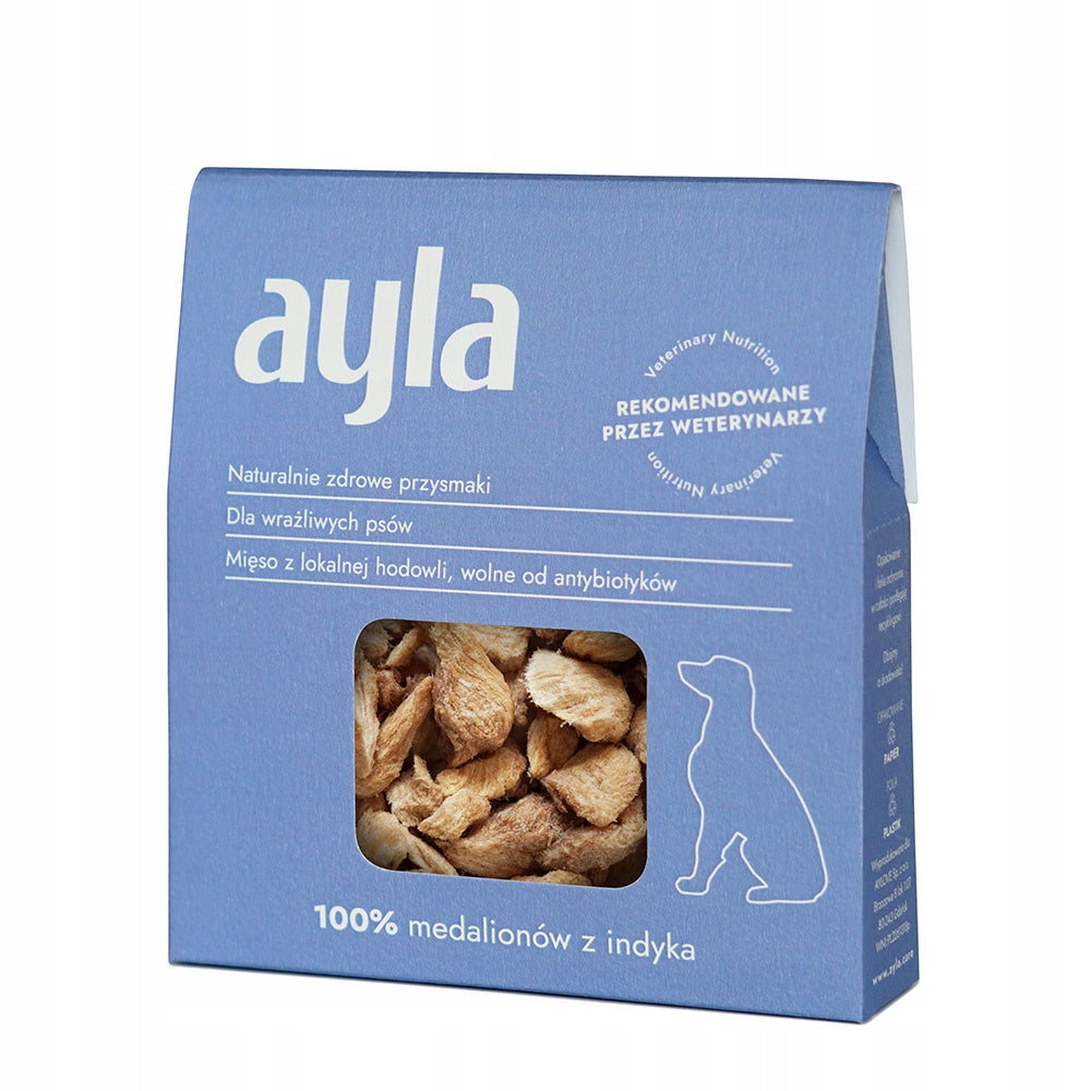 Ayla Delight medaliony z piersi indyka 28g liofilizowany przysmak dla psa
