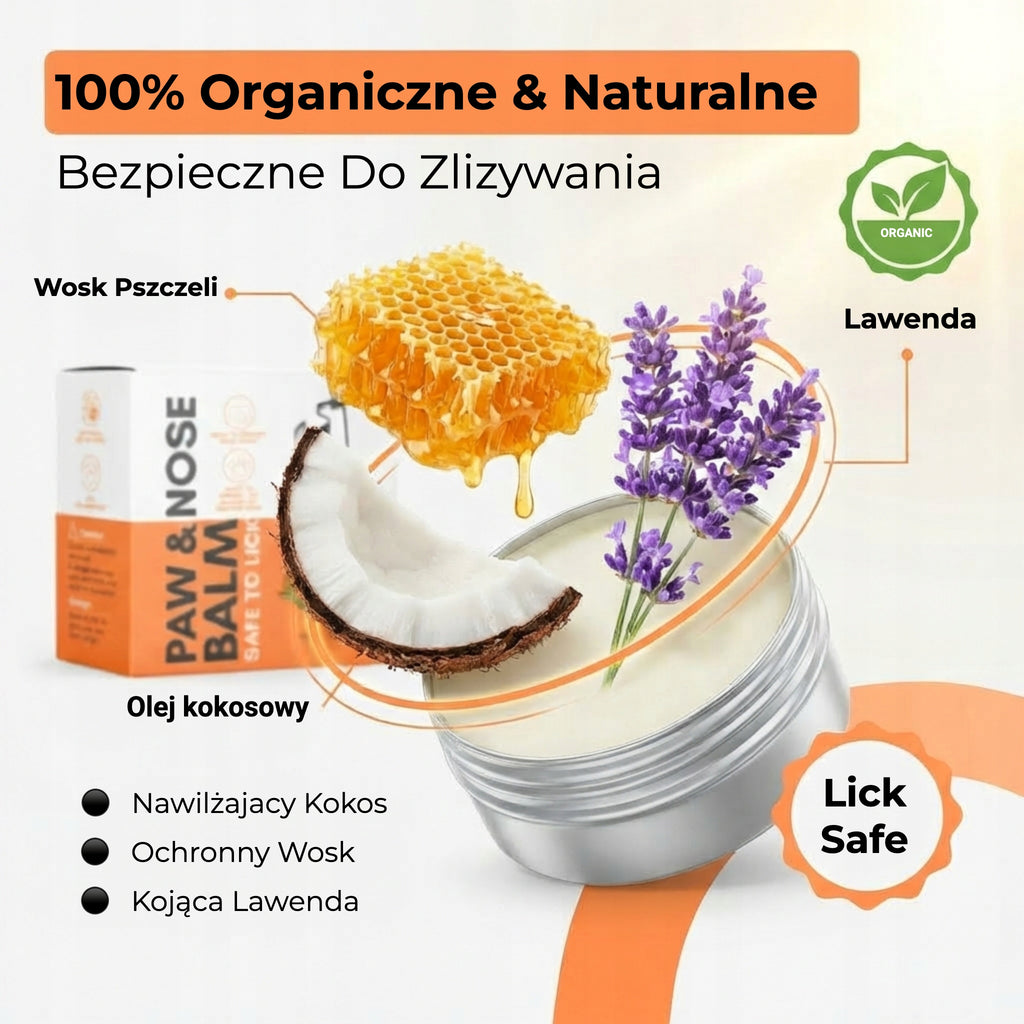 BALSAM do łap i nosa  Naturalny Krem Ochronny dla psa kota 60ml Bezpieczny