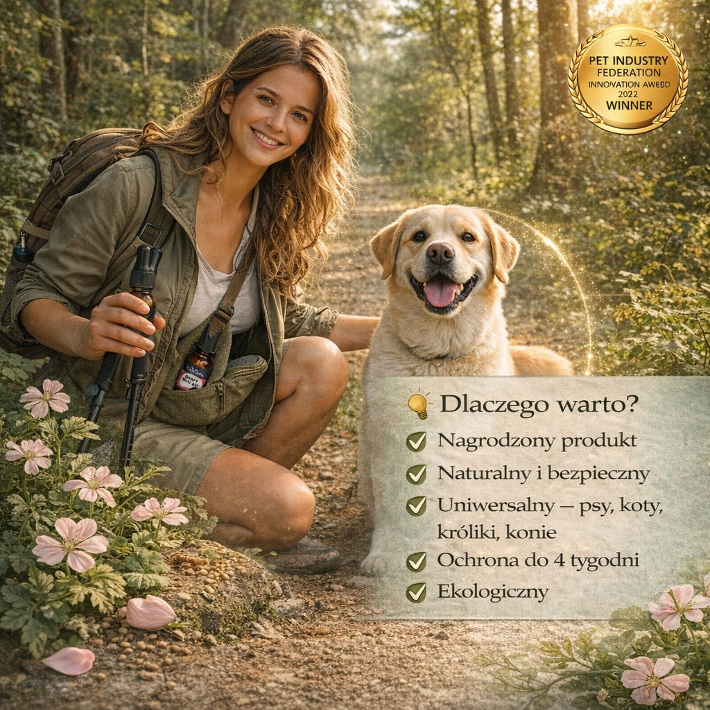 Holistic | Naturalne Krople na Kleszcze Pchły | Bez Chemii dla Psa Kota BIO