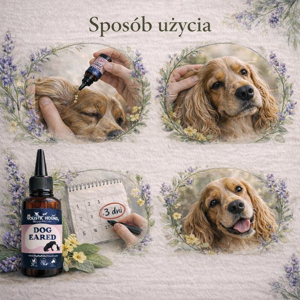 Holistic | Płyn do Uszu Psa Kota | Świąd | Brzydki Zapach | Naturalny Skład