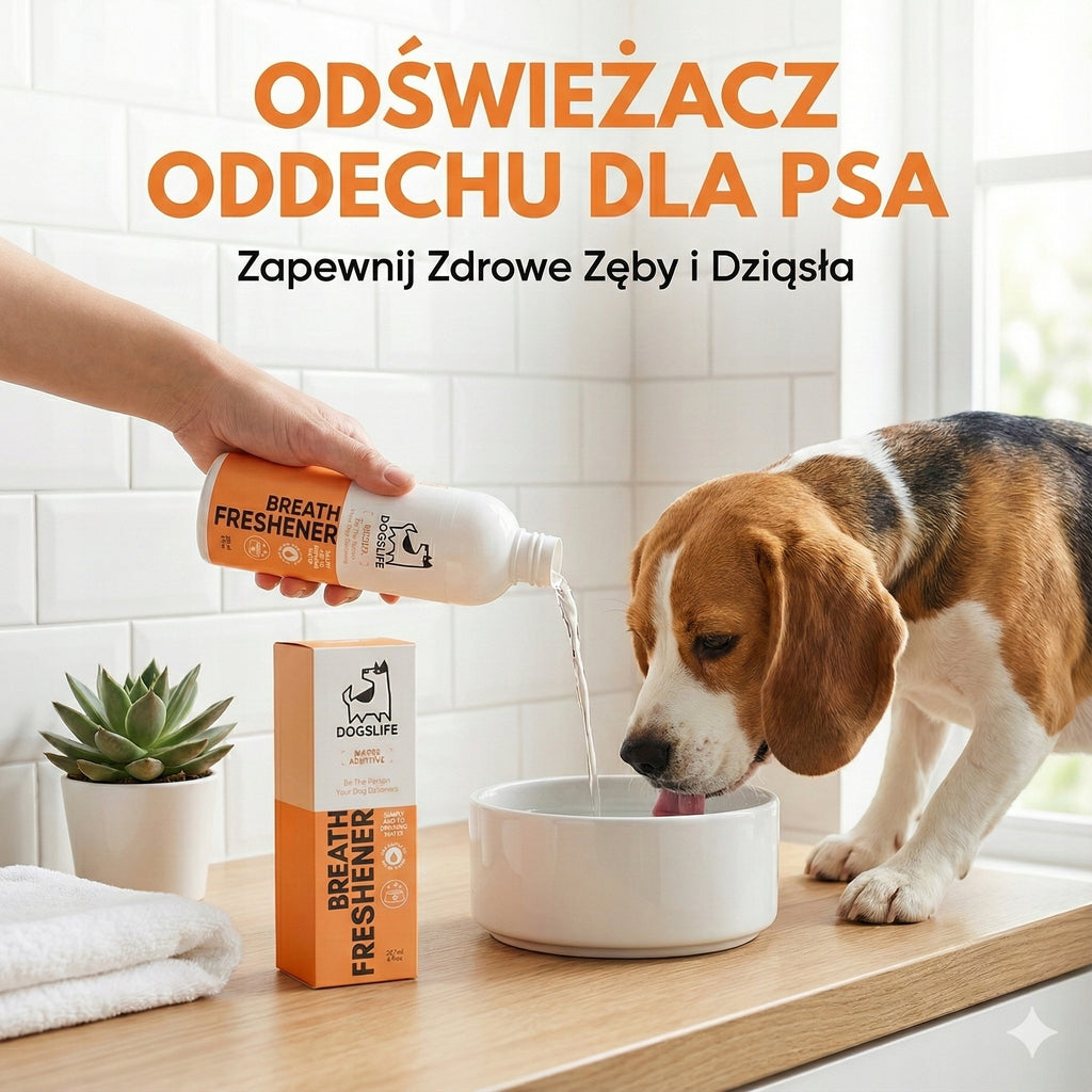 Odświeżacz oddechu Psa Kota Płyn Dentystyczny  Jama ustna 237ml Bezpieczny
