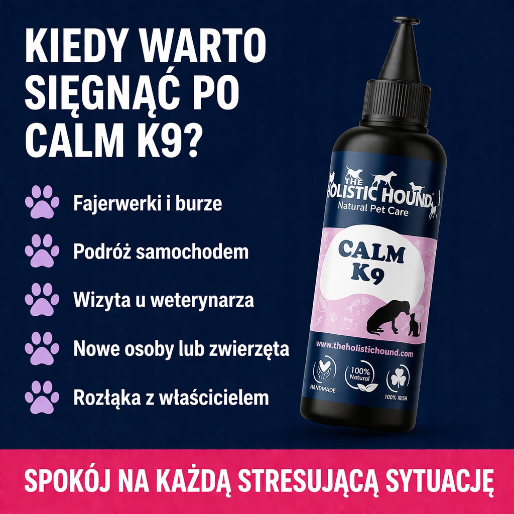 Suplement Uspokajający dla Psa | Na Stres i Lęk | Ziołowy Płyn 500ml