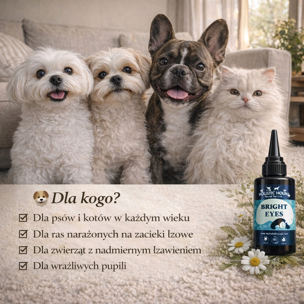 Holistic | Krople Do Oczu Psa i Kota | Zacieki | 100% Naturalne Składniki