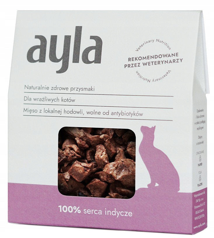 Ayla Delight Serca Indycze 28g Liofilizowany Przysmak Dla Kota 100% Mięsa