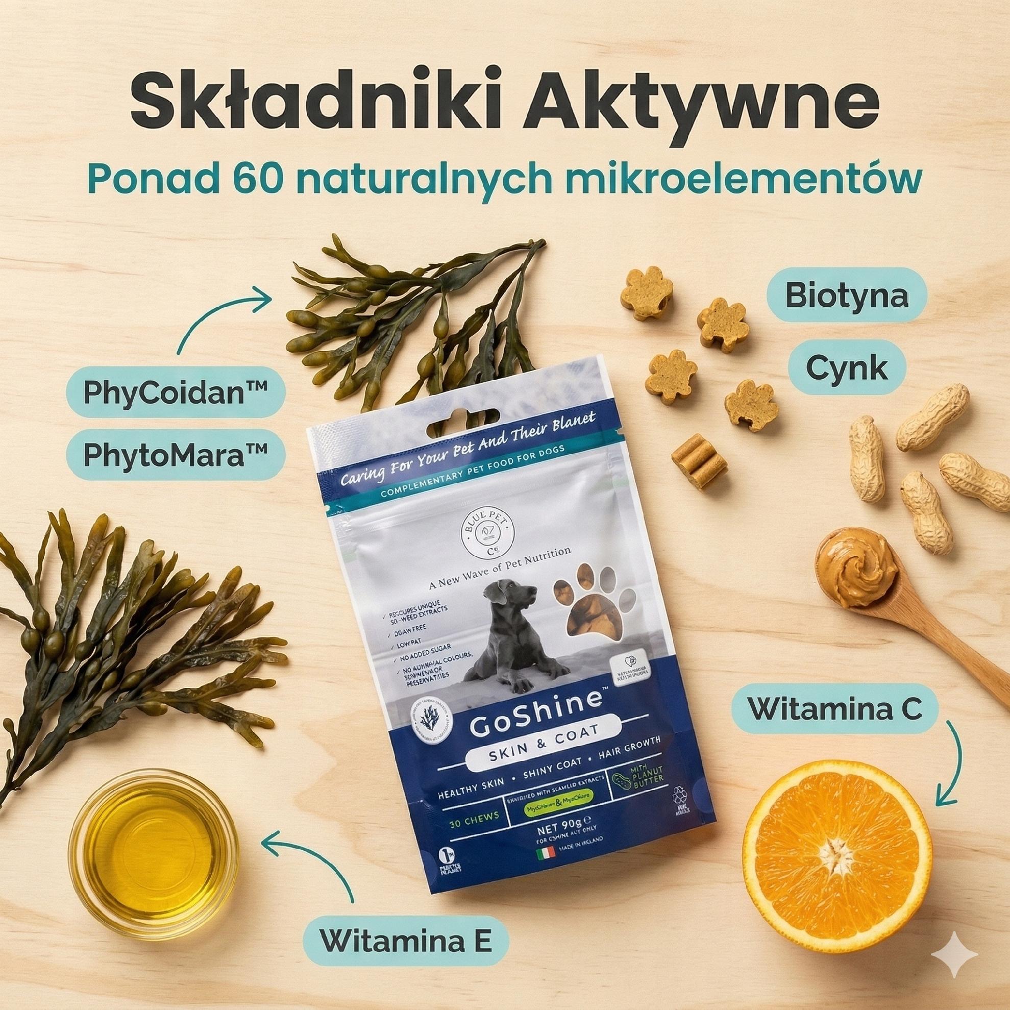 Naturalny suplement na sierść i skórę psa z alg morskich 30 sztuk