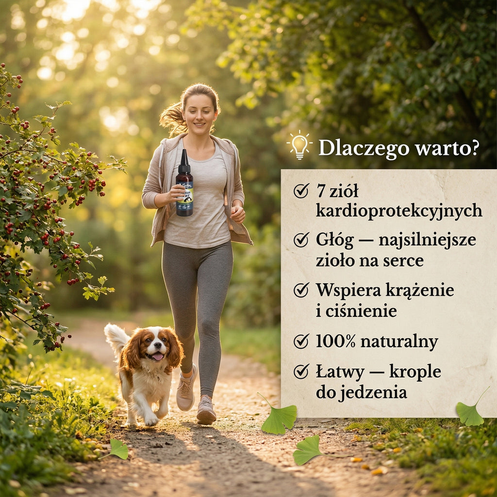 Ziołowy Suplement Na Serce Psa | Krążenie i Wydolność | Naturalny 50ml